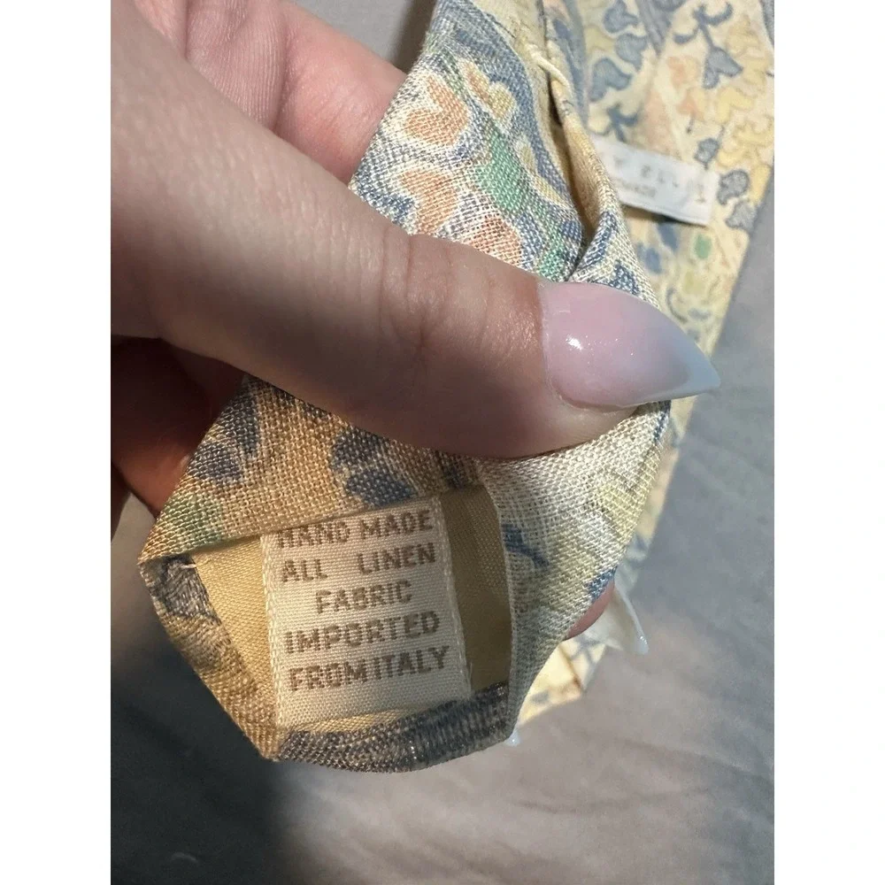 VTG Perry‎ Ellis Handmade Pastel Floral Neck Tie